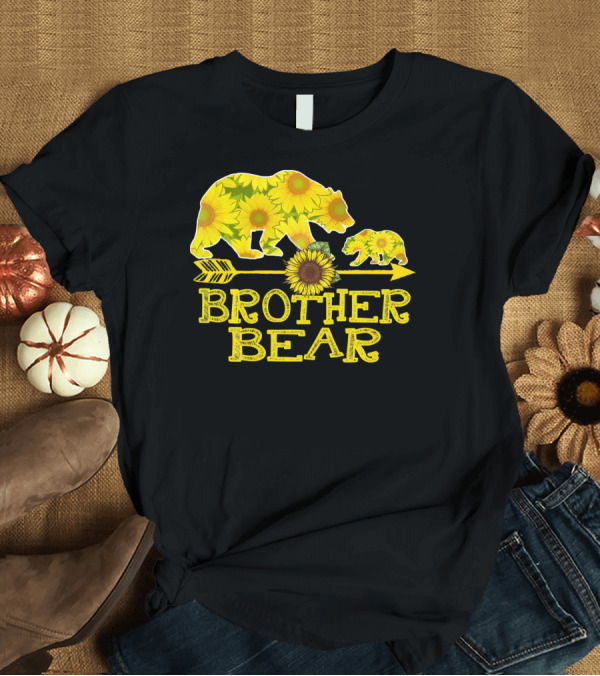 T-Shirt: Brother Bear Sunflower Motif with Arrow T-Shirt Brother Bear Sunflower Motif with Arrow T-Shirt