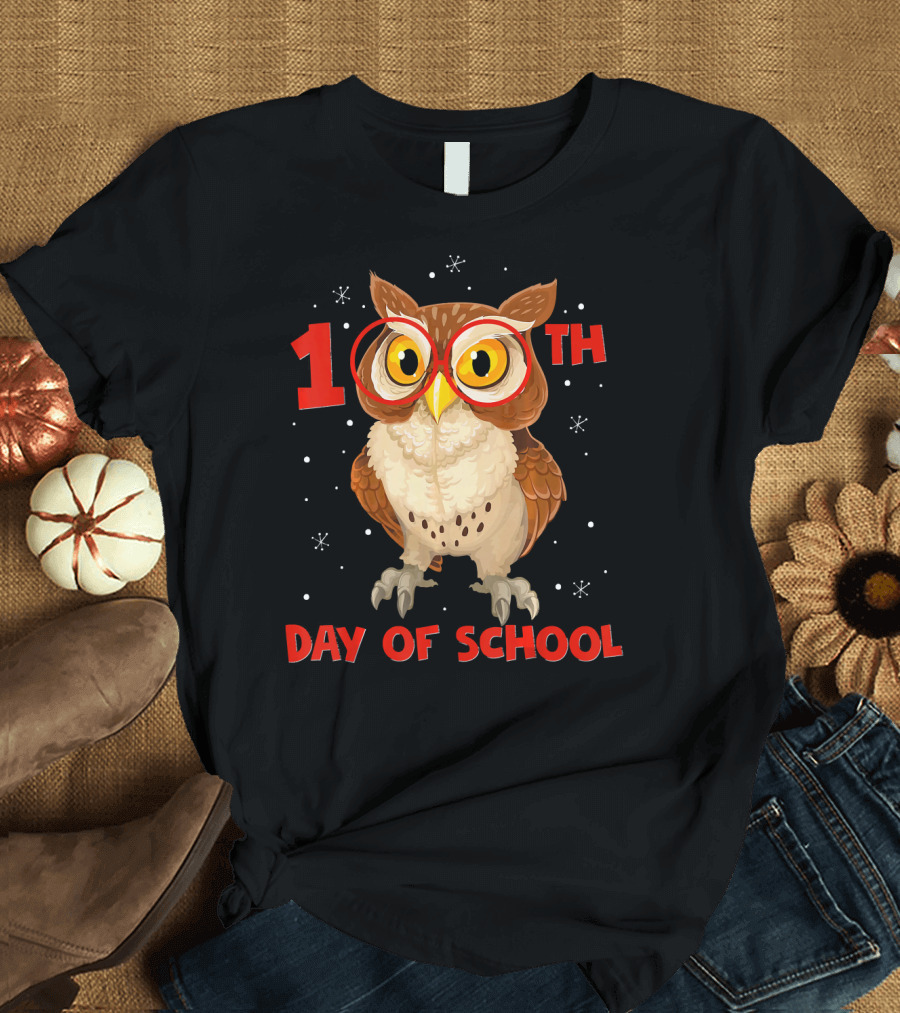 100th Day of School Cute Owl 100 Days Smarter T-Shirt