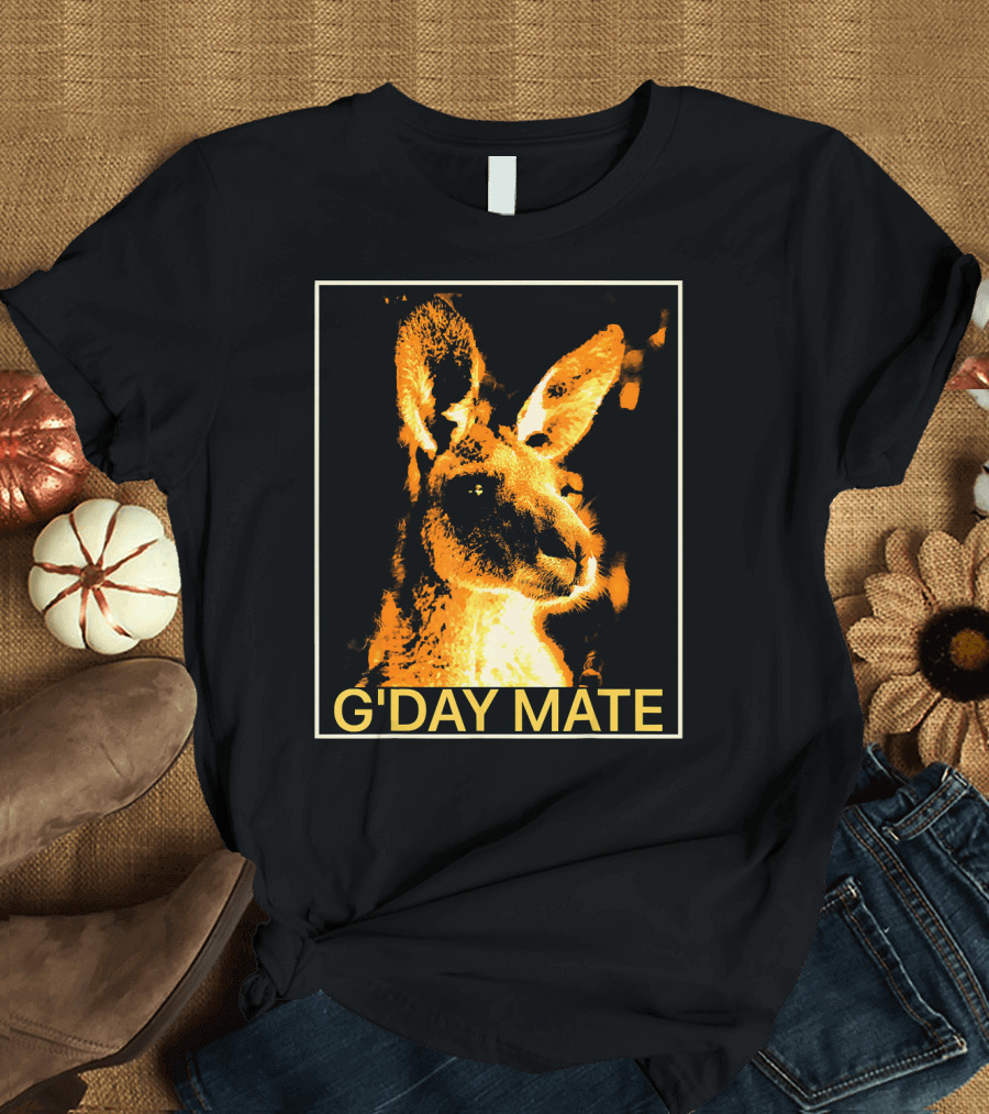 Australia Day Vintage G'Day Mate Kangaroo T-Shirt