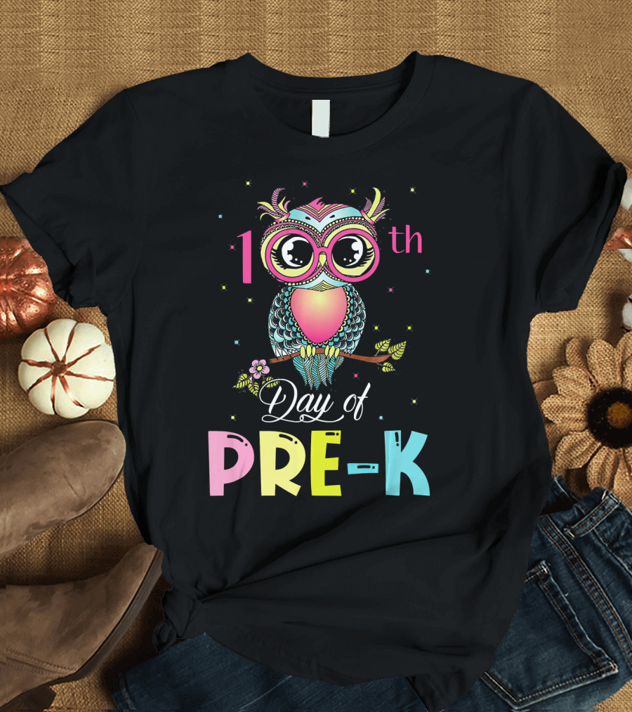 100th Day of Pre-K Cute Owl for Teacher T-Shirt