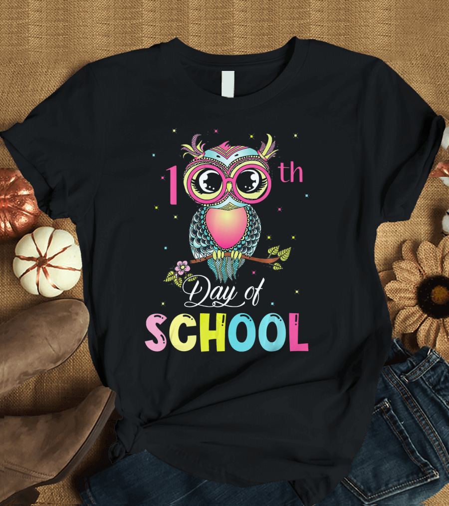 100th Day of School Cute Owl Teacher T-Shirt