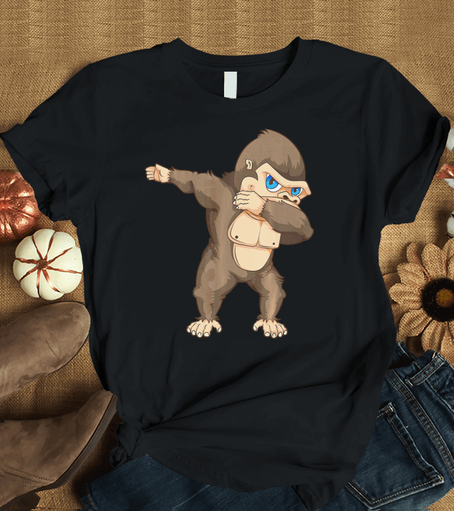 Cute Dabbing Gorilla Funny Animal Orangutang T-Shirt