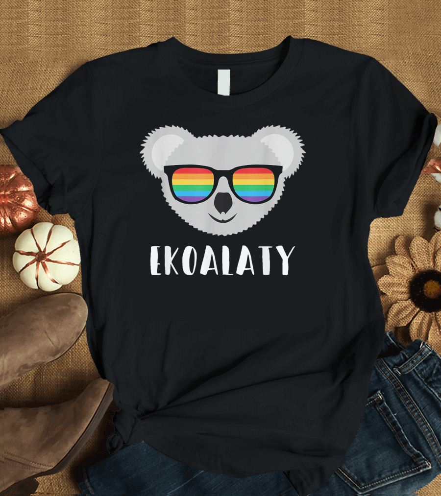 Choose Equality Ekoalaty Koala Gay Pride Rainbow Sunglasses T-Shirt
