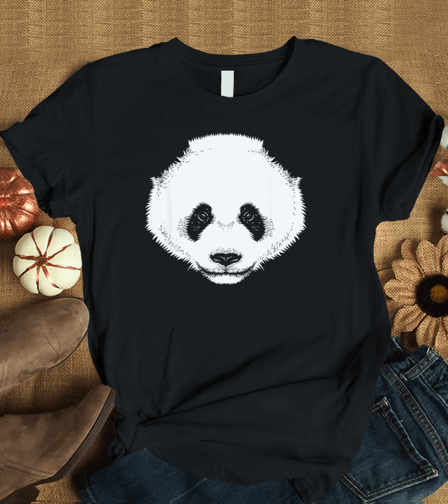 Cool Funny Panda Face Halloween Dress Up Panda Face T-Shirt