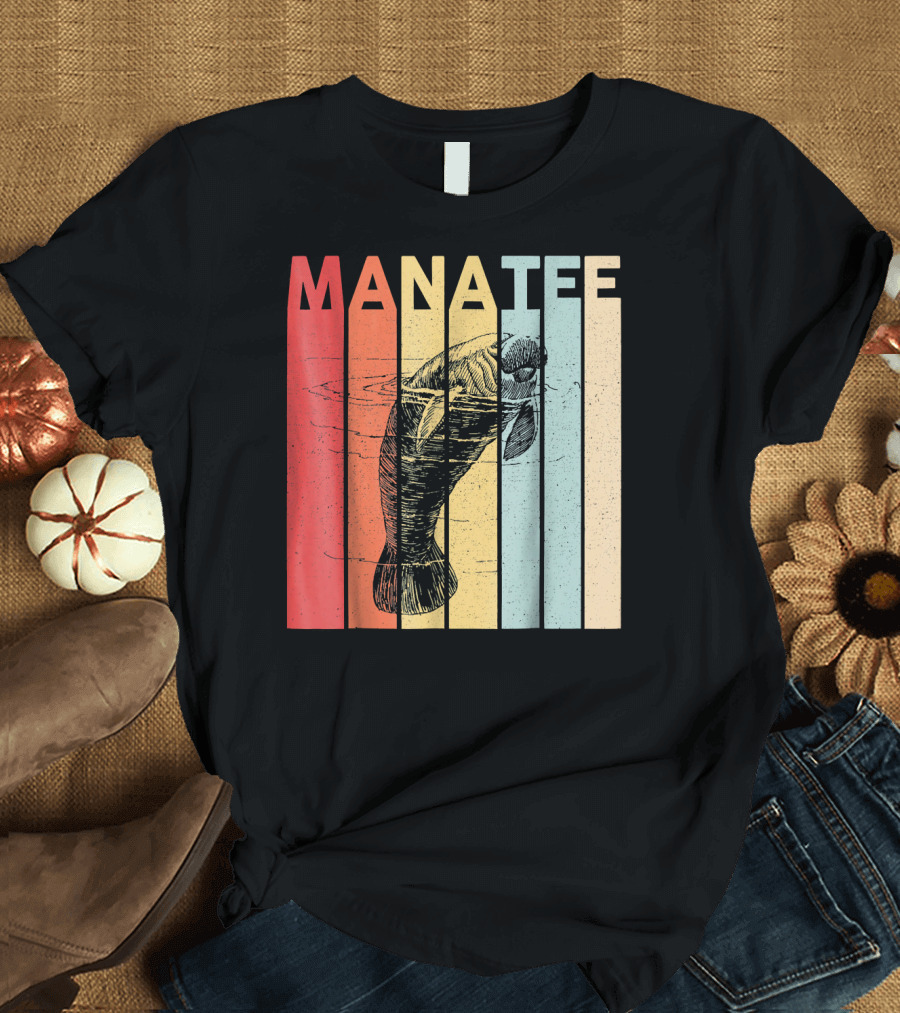 MANATEE Retro Vintage Cute Sea Cow T-Shirt