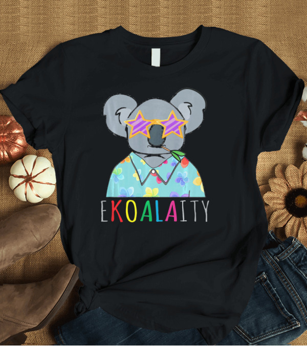 T-Shirt: EKOALAITY Koala for Equality Rainbow Flair Tropical T-Shirt EKOALAITY Koala for Equality Rainbow Flair Tropical T-Shirt