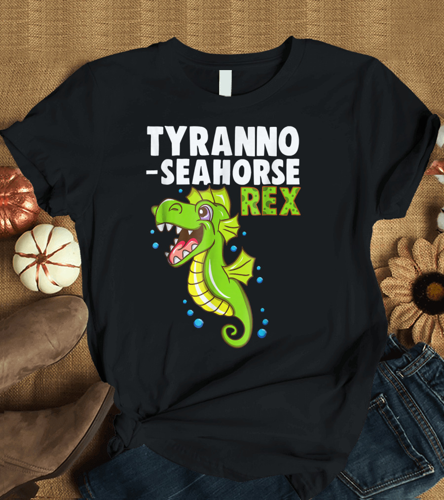 Tyranno Seahorse Rex Funny Seahorse T-Shirt