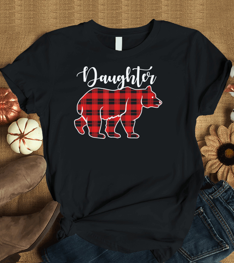 Daughter Bear Red Plaid Best Matchin T-Shirt