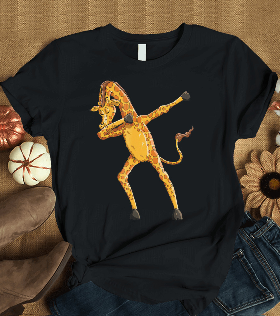 Dabbing Giraffe Funny Dance Pose Giraffe T-Shirt