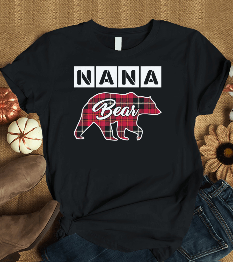 NANA Bear Red Plaid T-Shirt
