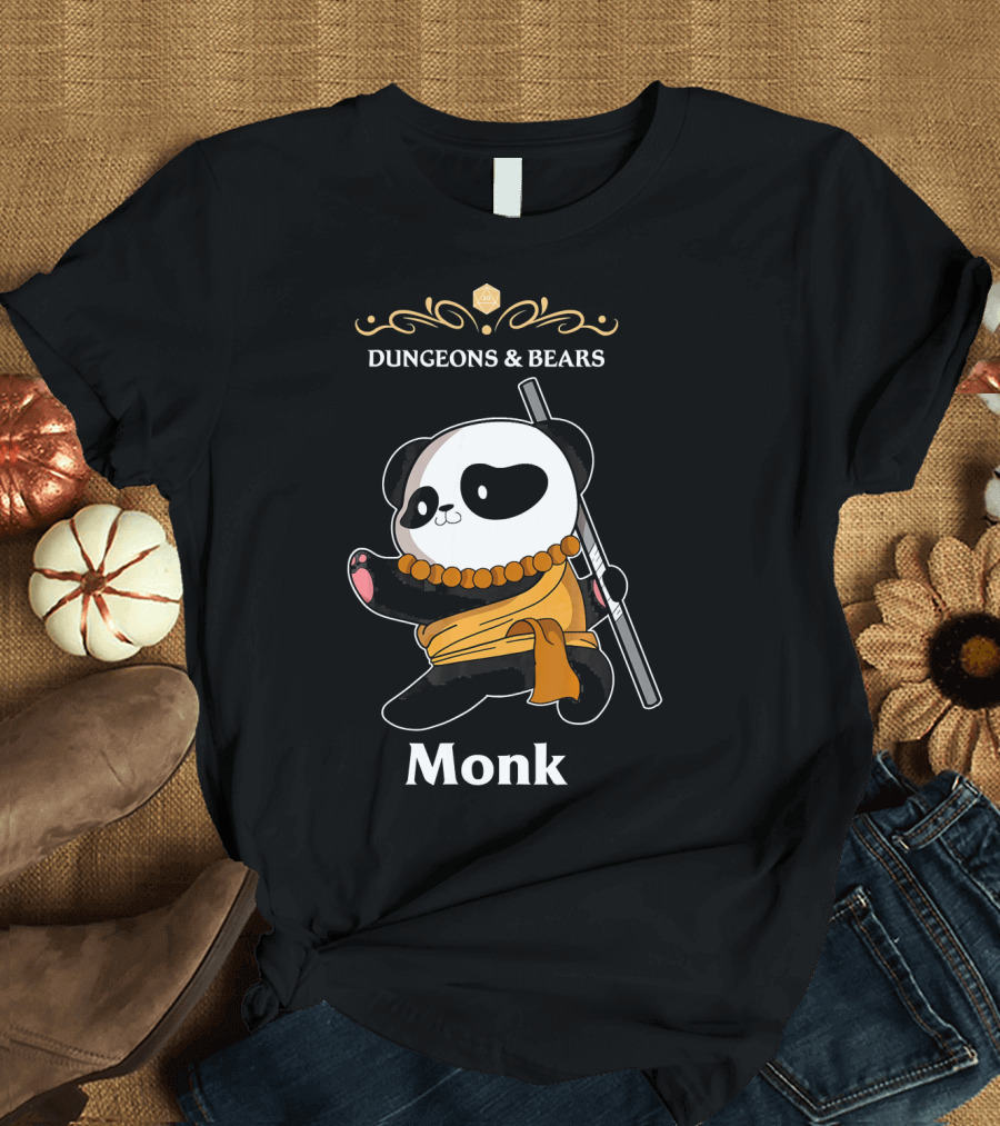 Dungeons and Bears Panda Monk T-Shirt