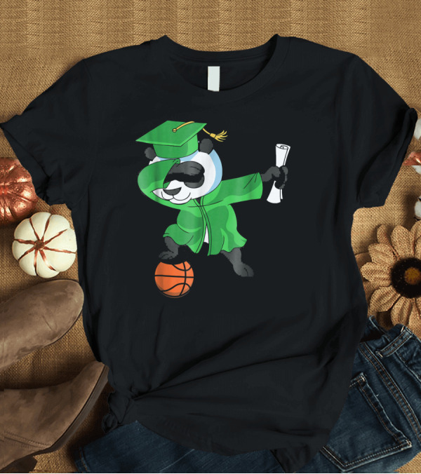 T-Shirt: Graduation Dabbing Panda Bear Basketball T-Shirt Graduation Dabbing Panda Bear Basketball T-Shirt