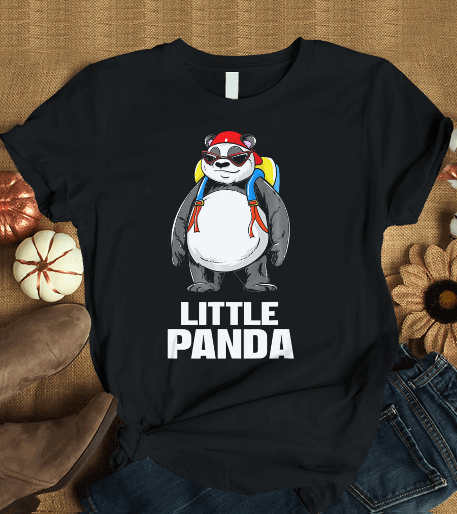 Proud Little Panda with Sunglasses and Red Hat T-Shirt