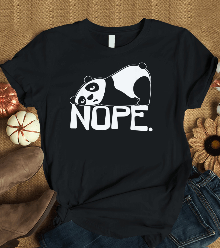Funny Nope Not Today Lazy Panda Iconic T-Shirt