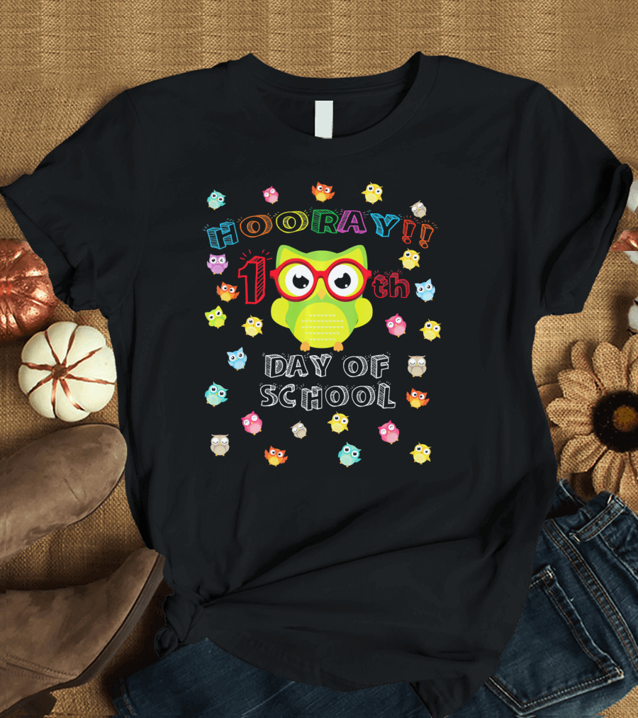 Hooray 100th Day of School Owl T-Shirt