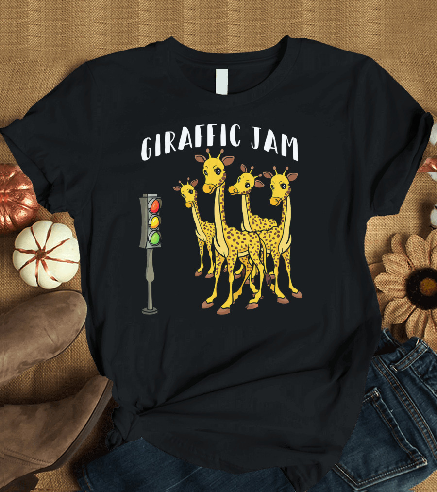 Giraffic Jam Giraffe Animal Traffic Light Jam T-Shirt