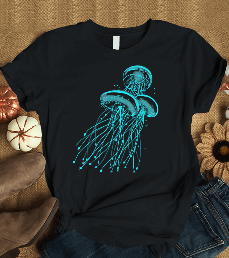 Jellyfish Ocean Glow Neon Sea Drifters T-Shirt
