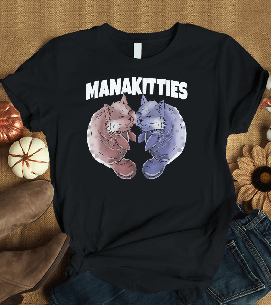 Manakitties Manatee Kitten Adorable Duo T-Shirt