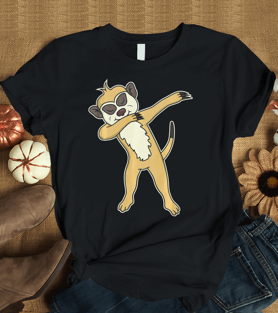 Meerkat Dabbing Pose Zoo Animal Humor T-Shirt