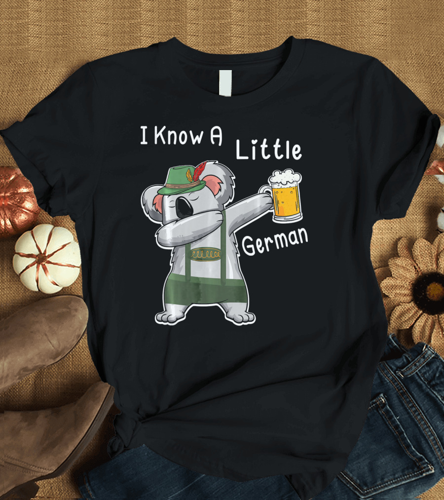 Koala Dabbing I Know A Little German Drink Beer T-Shirt