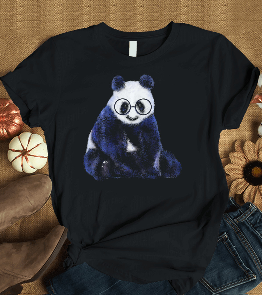 Panda Bear Nerd Glasses Clothes T-Shirt