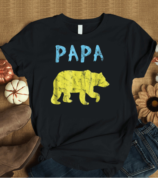 T-Shirt: Papa Bear Funny Cute Matching Fath T-Shirt Papa Bear Funny Cute Matching Fath T-Shirt
