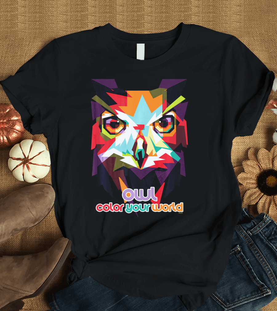 Owl Color Your World Colorful Owl T-Shirt