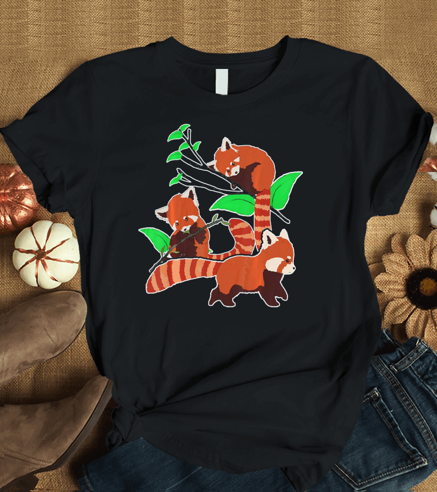 Red Panda Red Panda Love Trio in Tree T-Shirt