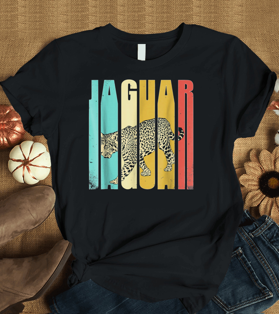 Jaguar Vintage Striped Walking Jaguar T-Shirt