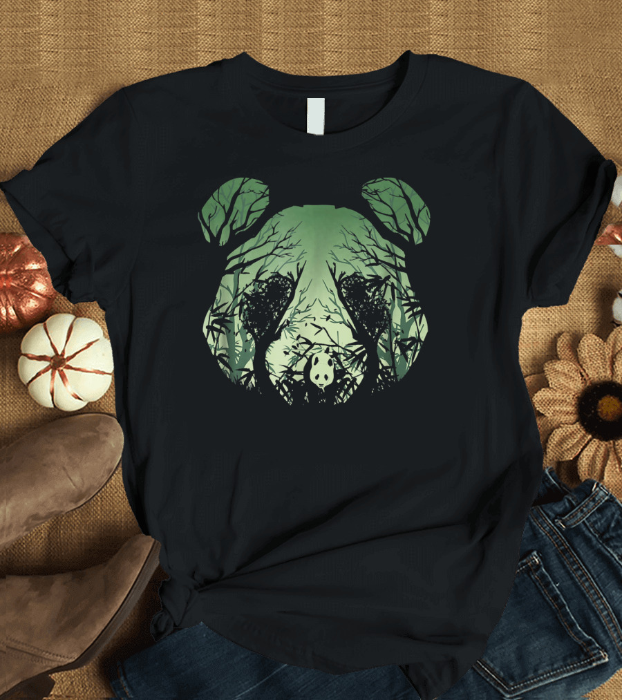 Shirt.Woot Panda Rising Forest Face T-Shirt