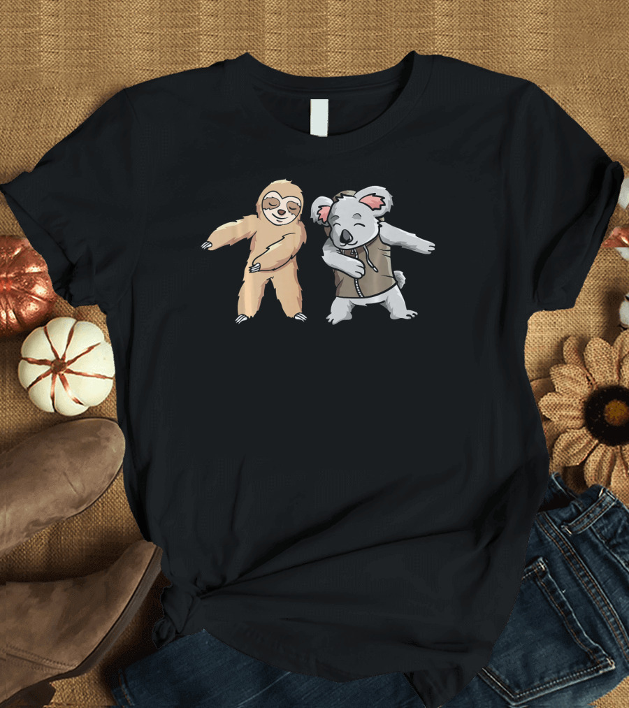 Sloth and Koala Dabbing Dance Duo T-Shirt