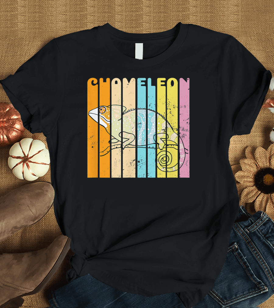 Chameleon Rainbow Stripes Vintage T-Shirt