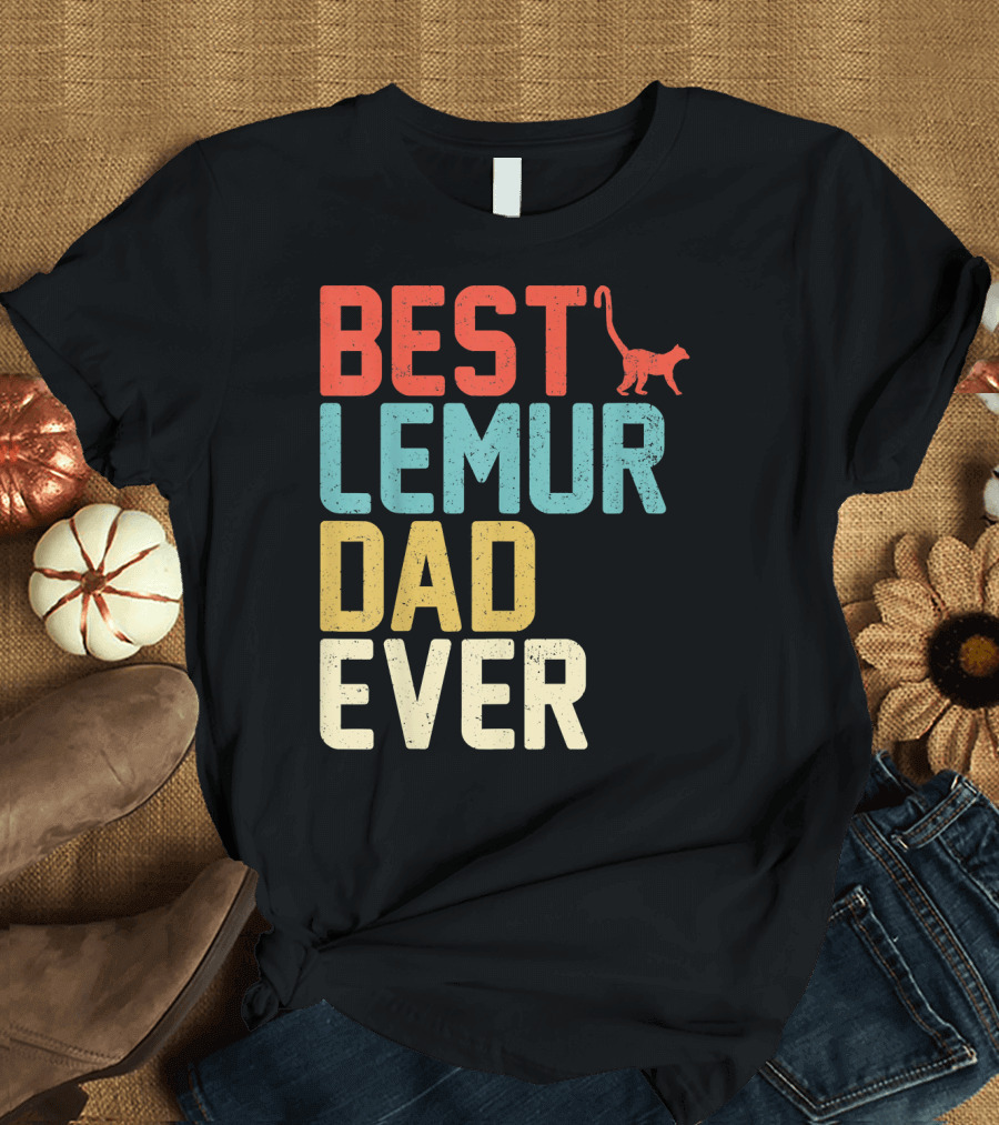 Best LEMUR Dad Ever Vintage Retro T-Shirt