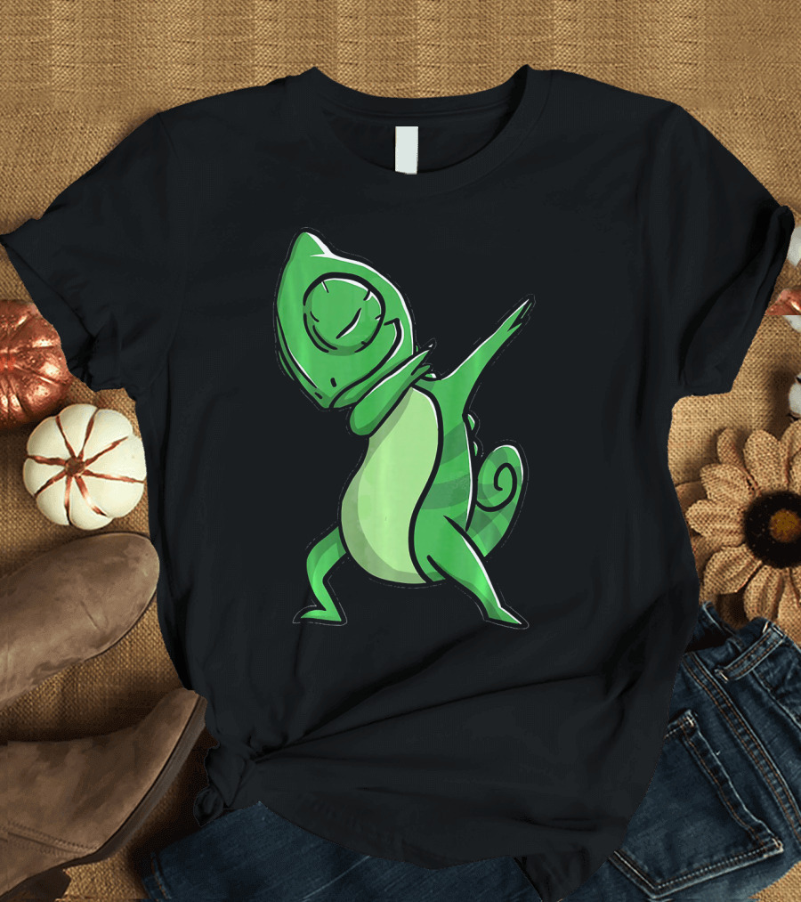 Chameleon Costume Dabbing Chameleon Green Dance Pose T-Shirt