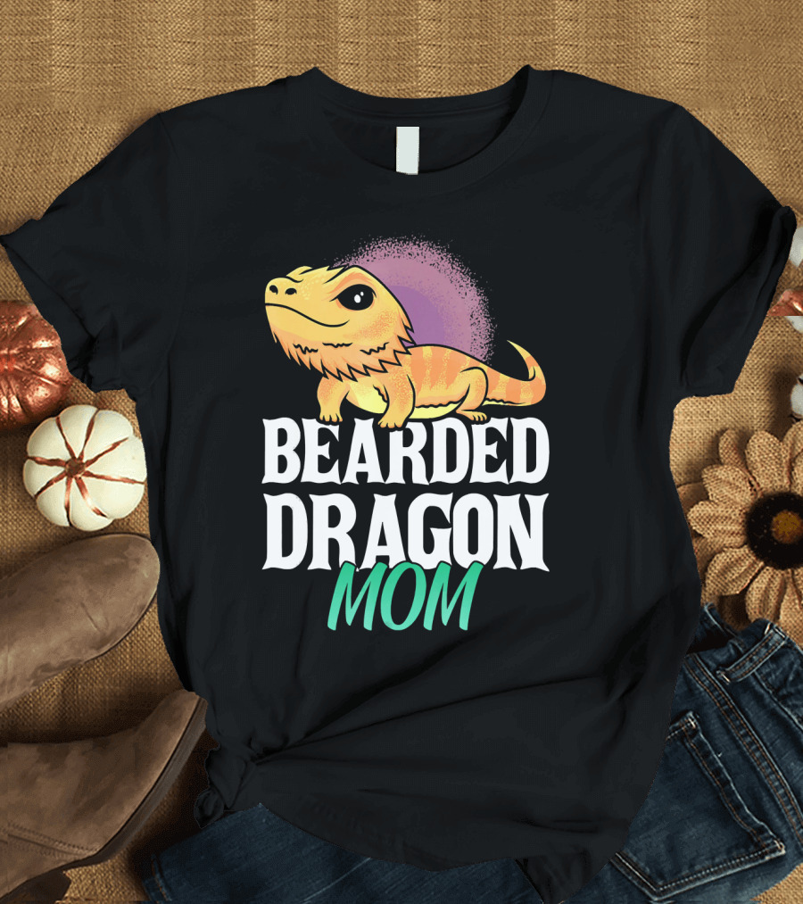 Bearded Dragon Mom Lizard Lovers Reptile Pet Owner T-Shirt