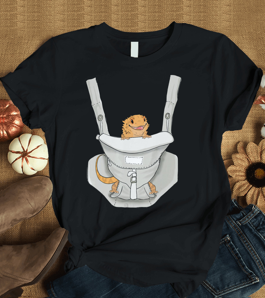 Bearded Dragon in a Baby Carrier T-Shirt