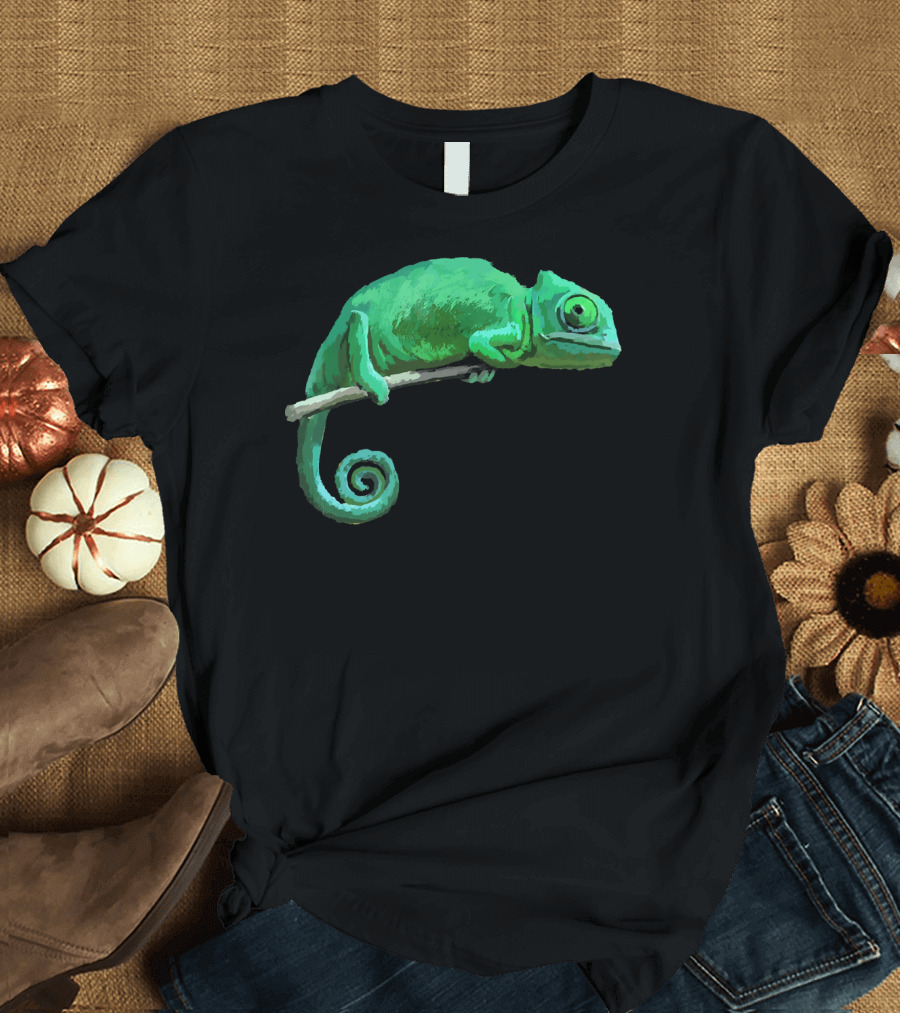 Chameleon Chamaeleon Lizard Green Reptile T-Shirt