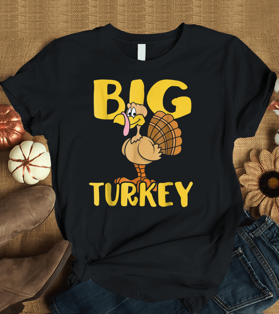 Big Turkey Cute Turkey Family T-Shirt