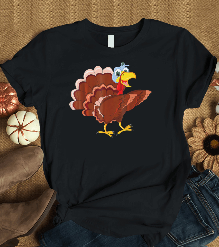 Dabbing Turkey Thanksgiving Funny Piligrim T-Shirt