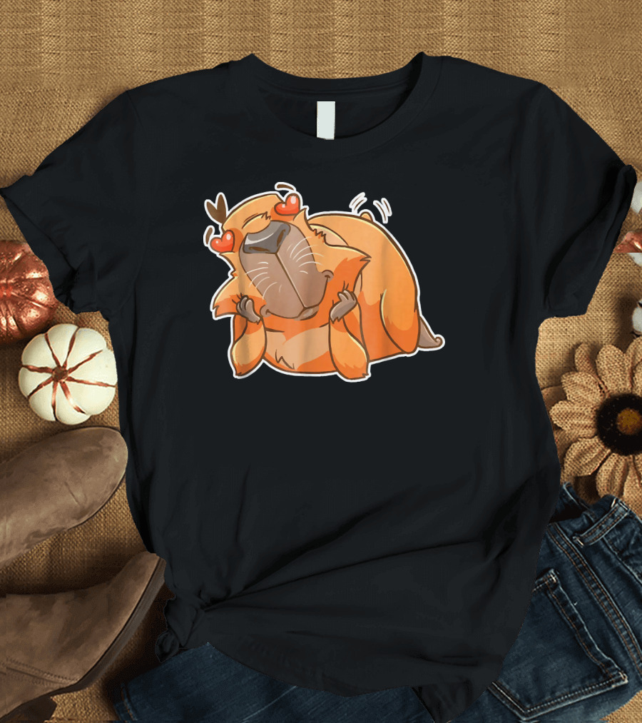 Capybara Love Cute Guinea Pig Heart Eyes Adorable T-Shirt