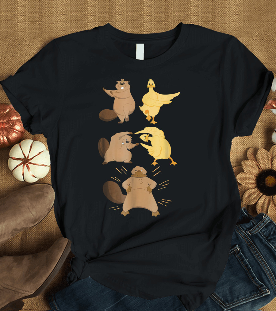 Beaver and Duck Fusion Dance Transformation Sequence T-Shirt