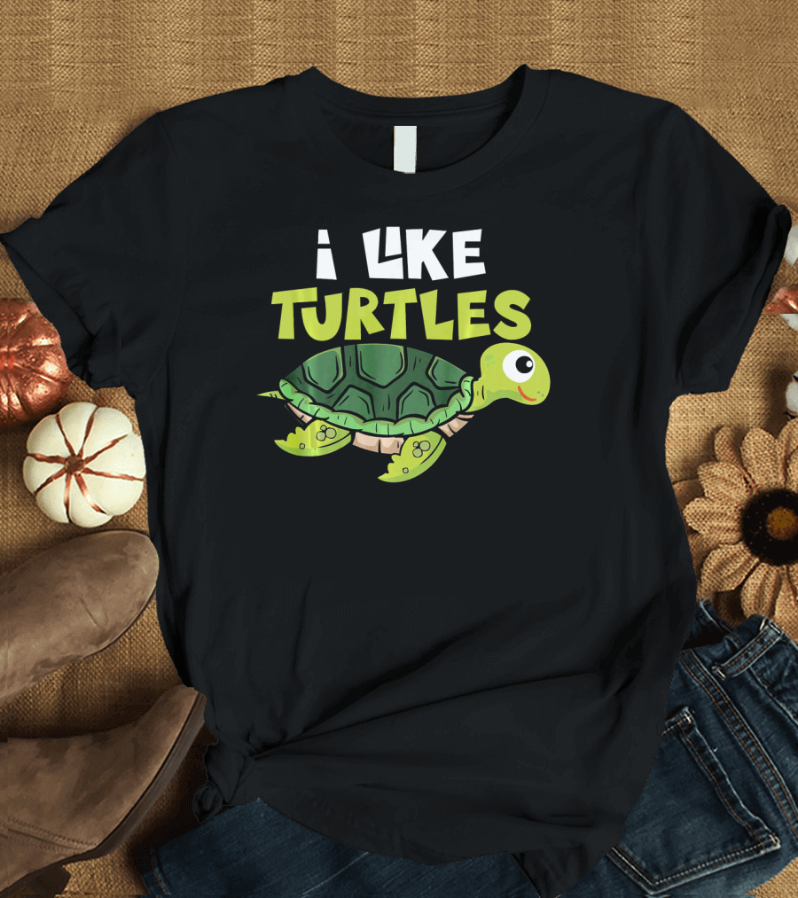 I Like Turtles Cute Heart Tortoise T-Shirt