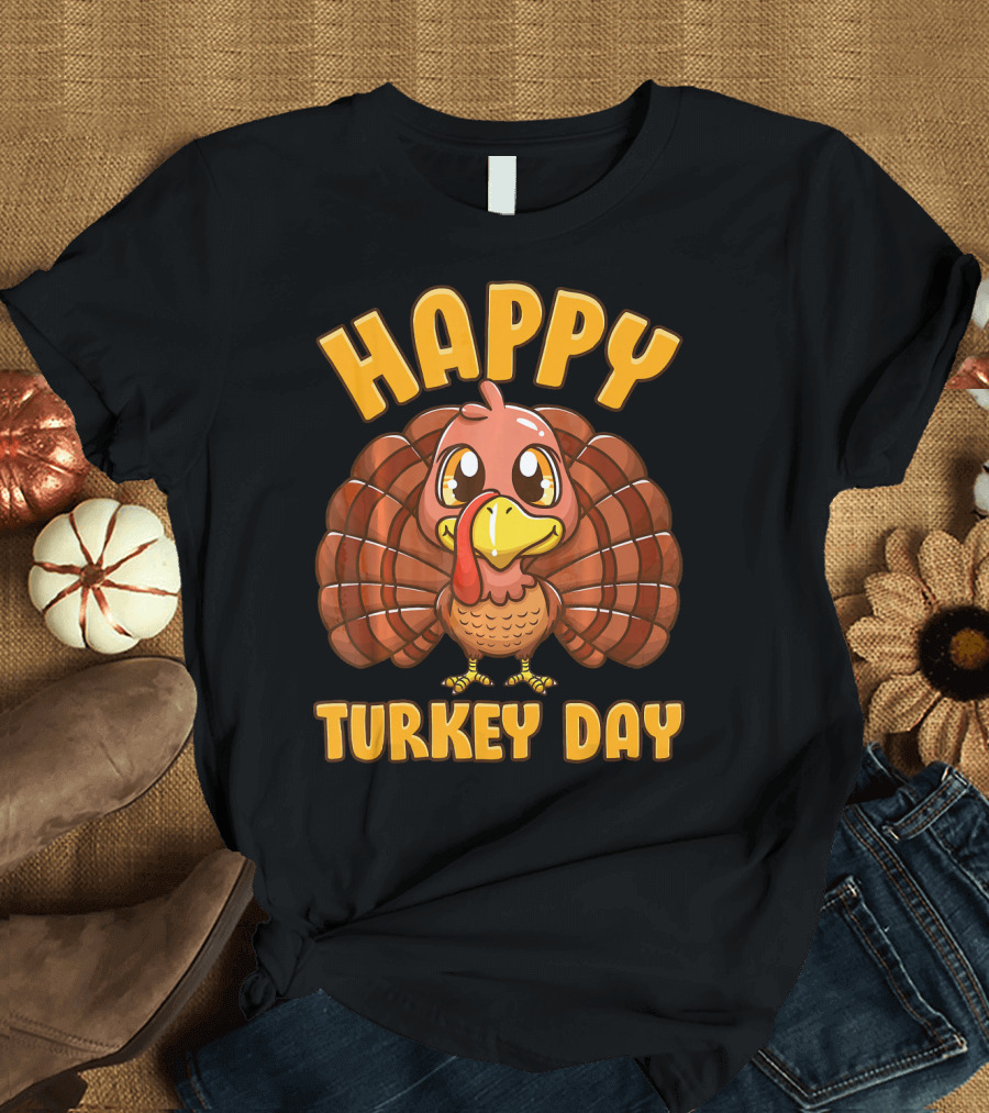 Happy Turkey Day Thanksgiving Gobble Turkey T-Shirt