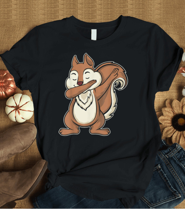 T-Shirt: Funny Squirrel Dab Dabbing Pose T-Shirt Funny Squirrel Dab Dabbing Pose T-Shirt