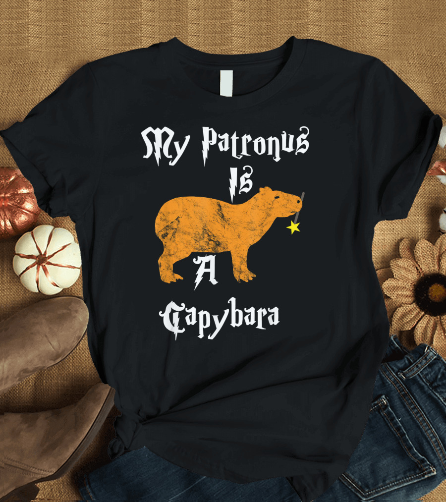 My Patronus Is A Capybara Funny Rodent Wizardry Humor T-Shirt