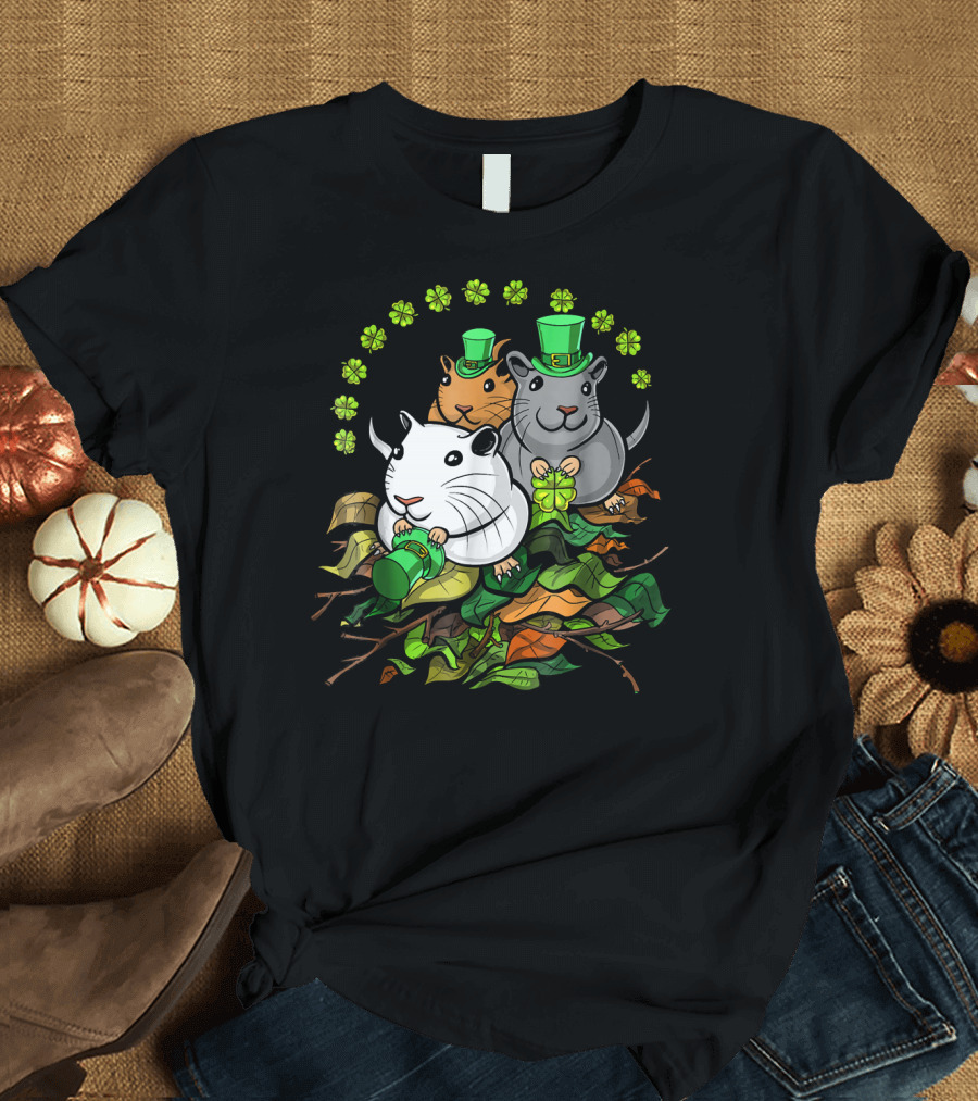 Leprechaun Gerbil Mouse Shamrock St Patricks T-Shirt