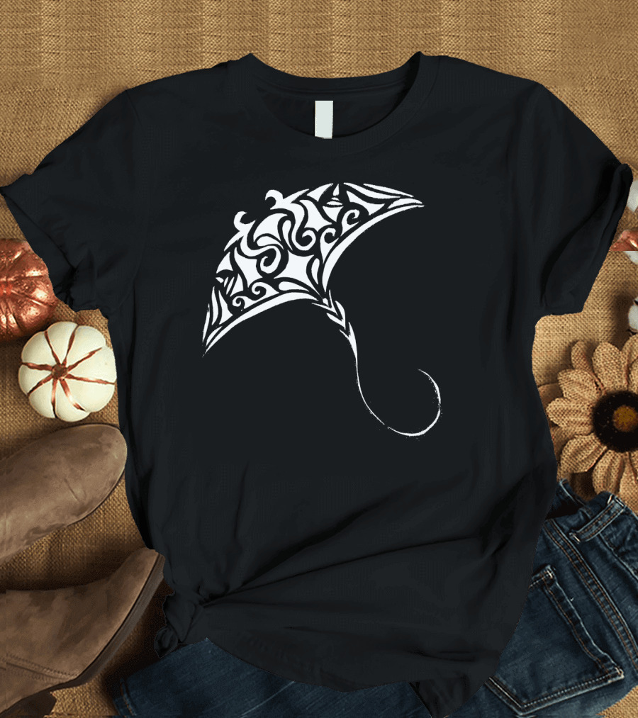 Manta Ray Destroyed Nov Patterned T-Shirt