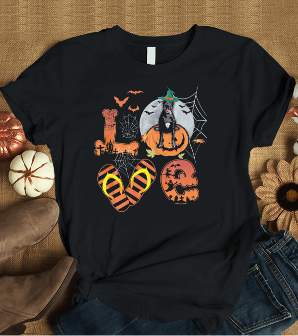 T-Shirt: LOVE Great Dane Halloween Pumpkin Bat Moon Spider Webs T-Shirt LOVE Great Dane Halloween Pumpkin Bat Moon Spider Webs T-Shirt