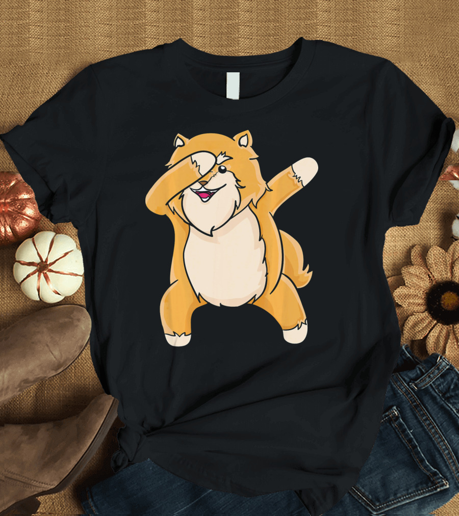 Dabbing Pomeranian Funny Dog Ani Pose T-Shirt