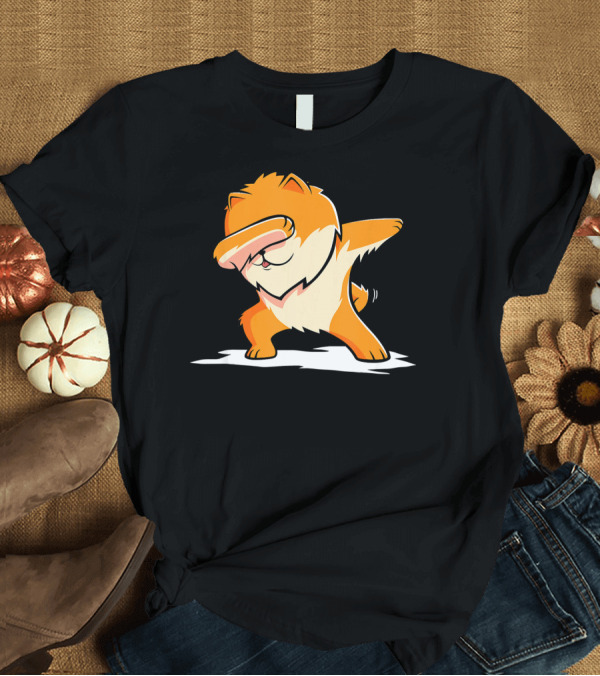 T-Shirt: Funny Pomeranian Dog Dabbing Dab T-Shirt Funny Pomeranian Dog Dabbing Dab T-Shirt